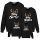 Family Sweatshirt Cotton Letter Casual Black Red Long Sleeve Daily Matching Outfits