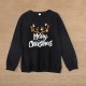 Family Sweatshirt Cotton Letter Casual Black Red Long Sleeve Daily Matching Outfits