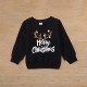 Family Sweatshirt Cotton Letter Casual Black Red Long Sleeve Daily Matching Outfits