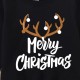 Family Sweatshirt Cotton Letter Casual Black Red Long Sleeve Daily Matching Outfits