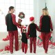 Pajamas Family Plaid Letter Home Black Long Sleeve Basic Matching Outfits Pajamas Family Plaid Letter Home Black Long Sleeve Basic Matching Outfits