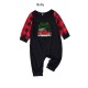 Pajamas Family Plaid Letter Home Black Long Sleeve Basic Matching Outfits Pajamas Family Plaid Letter Home Black Long Sleeve Basic Matching Outfits