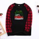 Pajamas Family Plaid Letter Home Black Long Sleeve Basic Matching Outfits Pajamas Family Plaid Letter Home Black Long Sleeve Basic Matching Outfits