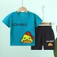 2 Pieces Kids Boys T-shirt & Shorts Outfit Animal Cartoon Short Sleeve Crewneck Cotton Set Casual Fashion Daily Summer Spring 3-7 Years 2 Pieces Kids Boys T-shirt & Shorts Outfit Animal Cartoon Short Sleeve Crewneck Cotton Set Casual Fashion Daily Summer Spring 3-7 Years