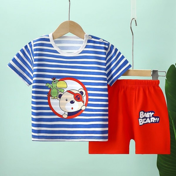 2 Pieces Kids Boys T-shirt & Shorts Outfit Animal Cartoon Short Sleeve Crewneck Cotton Set Casual Fashion Daily Summer Spring 3-7 Years 2 Pieces Kids Boys T-shirt & Shorts Outfit Animal Cartoon Short Sleeve Crewneck Cotton Set Casual Fashion Daily Summer Spring 3-7 Years