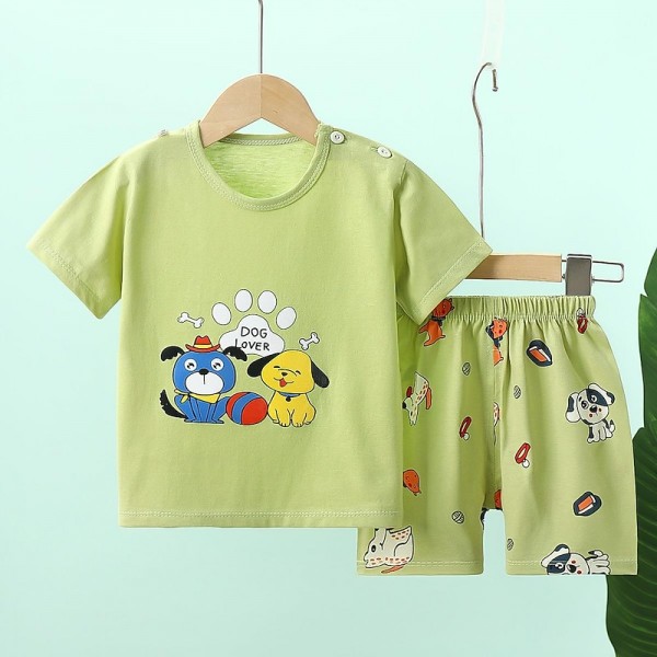 2 Pieces Kids Boys T-shirt & Shorts Outfit Animal Cartoon Short Sleeve Crewneck Cotton Set Casual Fashion Daily Summer Spring 3-7 Years 2 Pieces Kids Boys T-shirt & Shorts Outfit Animal Cartoon Short Sleeve Crewneck Cotton Set Casual Fashion Daily Summer Spring 3-7 Years