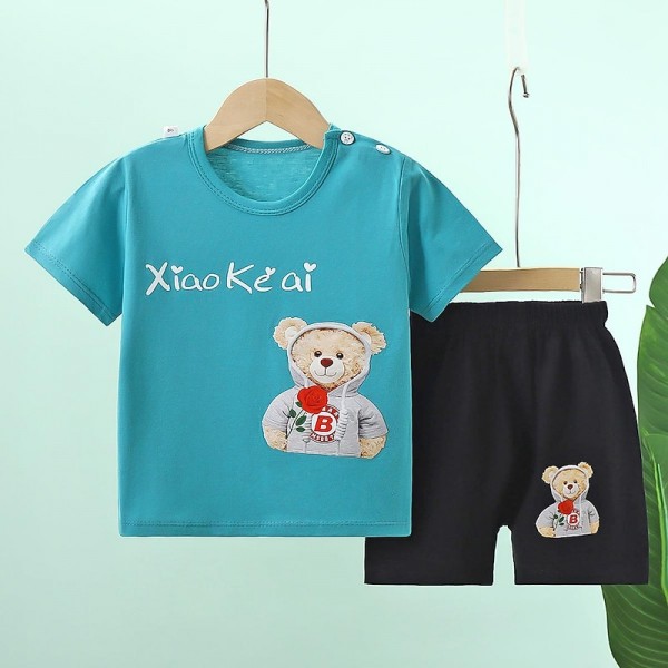 2 Pieces Kids Boys T-shirt & Shorts Outfit Animal Cartoon Short Sleeve Crewneck Cotton Set Casual Fashion Daily Summer Spring 3-7 Years 2 Pieces Kids Boys T-shirt & Shorts Outfit Animal Cartoon Short Sleeve Crewneck Cotton Set Casual Fashion Daily Summer Spring 3-7 Years