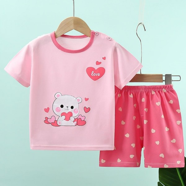 2 Pieces Kids Boys T-shirt & Shorts Outfit Animal Cartoon Short Sleeve Crewneck Cotton Set Casual Fashion Daily Summer Spring 3-7 Years 2 Pieces Kids Boys T-shirt & Shorts Outfit Animal Cartoon Short Sleeve Crewneck Cotton Set Casual Fashion Daily Summer Spring 3-7 Years