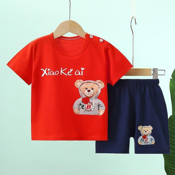 2 Pieces Kids Boys T-shirt & Shorts Outfit Animal Cartoon Short Sleeve Crewneck Cotton Set Casual Fashion Daily Summer Spring 3-7 Years 2 Pieces Kids Boys T-shirt & Shorts Outfit Animal Cartoon Short Sleeve Crewneck Cotton Set Casual Fashion Daily Summer Spring 3-7 Years
