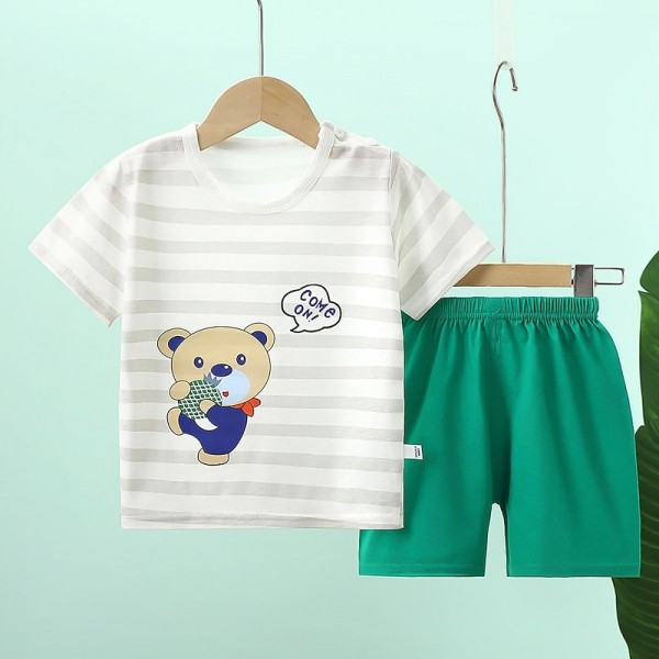 2 Pieces Kids Boys T-shirt & Shorts Outfit Animal Cartoon Short Sleeve Crewneck Cotton Set Casual Fashion Daily Summer Spring 3-7 Years 2 Pieces Kids Boys T-shirt & Shorts Outfit Animal Cartoon Short Sleeve Crewneck Cotton Set Casual Fashion Daily Summer Spring 3-7 Years