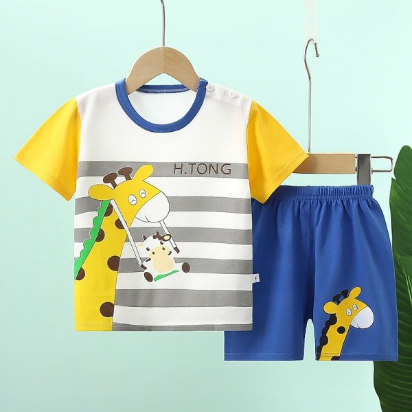 2 Pieces Kids Boys T-shirt & Shorts Outfit Animal Cartoon Short Sleeve Crewneck Cotton Set Casual Fashion Daily Summer Spring 3-7 Years 2 Pieces Kids Boys T-shirt & Shorts Outfit Animal Cartoon Short Sleeve Crewneck Cotton Set Casual Fashion Daily Summer Spring 3-7 Years
