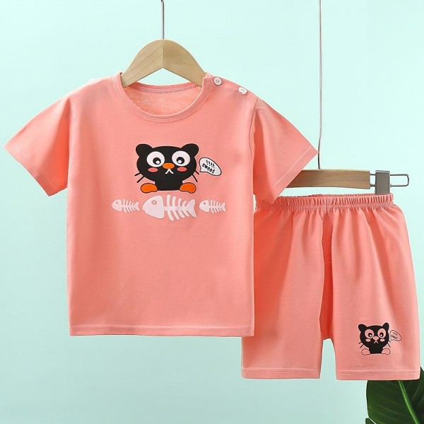 2 Pieces Kids Boys T-shirt & Shorts Outfit Animal Cartoon Short Sleeve Crewneck Cotton Set Casual Fashion Daily Summer Spring 3-7 Years 2 Pieces Kids Boys T-shirt & Shorts Outfit Animal Cartoon Short Sleeve Crewneck Cotton Set Casual Fashion Daily Summer Spring 3-7 Years