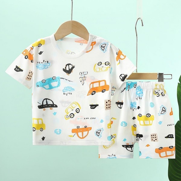 2 Pieces Kids Boys T-shirt & Shorts Outfit Animal Cartoon Short Sleeve Crewneck Cotton Set Casual Fashion Daily Summer Spring 3-7 Years 2 Pieces Kids Boys T-shirt & Shorts Outfit Animal Cartoon Short Sleeve Crewneck Cotton Set Casual Fashion Daily Summer Spring 3-7 Years