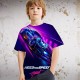 Fashion Letter Pattern Printed Short Sleeve T-Shirt Fashion 3D Printed Colorful Shirts For Boys And Girls Fashion Letter Pattern Printed Short Sleeve T-Shirt Fashion 3D Printed Colorful Shirts For Boys And Girls