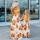 Mommy and Me Dresses Cotton Tie Dye Sunflower Casual Print Black White Orange Sleeveless Midi Mommy And Me Outfits Active Matching Outfits Mommy and Me Dresses Cotton Tie Dye Sunflower Casual Print Black White Orange Sleeveless Midi Mommy And Me Outfits Active Matching Outfits