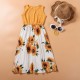 Mommy and Me Dresses Cotton Tie Dye Sunflower Casual Print Black White Orange Sleeveless Midi Mommy And Me Outfits Active Matching Outfits Mommy and Me Dresses Cotton Tie Dye Sunflower Casual Print Black White Orange Sleeveless Midi Mommy And Me Outfits Active Matching Outfits