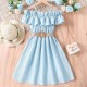 Kids Girls' Dress Solid Color Sleeveless Short Sleeve Outdoor Casual Ruffle Daily Casual Polyester Knee-length White Dress Casual Dress Summer 7-13 Years White Pink Blue Kids Girls' Dress Solid Color Sleeveless Short Sleeve Outdoor Casual Ruffle Daily Casual Polyester Knee-length White Dress Casual Dress Summer 7-13 Years White Pink Blue