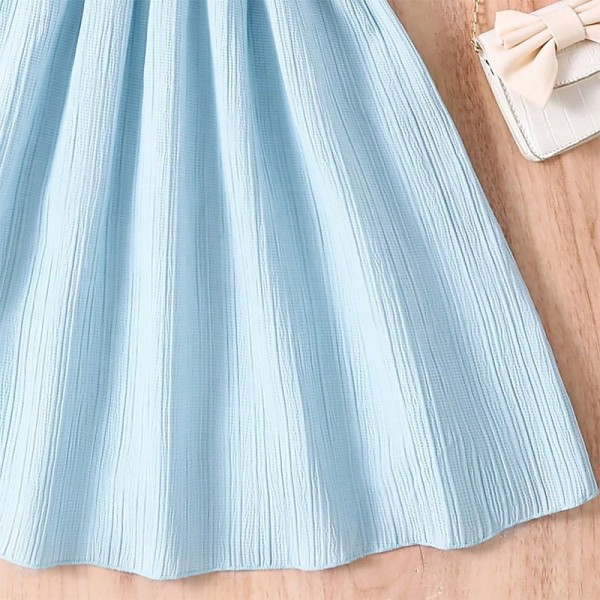 Kids Girls' Dress Solid Color Sleeveless Short Sleeve Outdoor Casual Ruffle Daily Casual Polyester Knee-length White Dress Casual Dress Summer 7-13 Years White Pink Blue Kids Girls' Dress Solid Color Sleeveless Short Sleeve Outdoor Casual Ruffle Daily Casual Polyester Knee-length White Dress Casual Dress Summer 7-13 Years White Pink Blue
