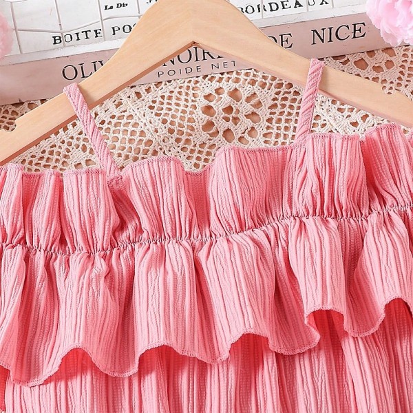 Kids Girls' Dress Solid Color Sleeveless Short Sleeve Outdoor Casual Ruffle Daily Casual Polyester Knee-length White Dress Casual Dress Summer 7-13 Years White Pink Blue Kids Girls' Dress Solid Color Sleeveless Short Sleeve Outdoor Casual Ruffle Daily Casual Polyester Knee-length White Dress Casual Dress Summer 7-13 Years White Pink Blue