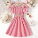 Kids Girls' Dress Solid Color Sleeveless Short Sleeve Outdoor Casual Ruffle Daily Casual Polyester Knee-length White Dress Casual Dress Summer 7-13 Years White Pink Blue Kids Girls' Dress Solid Color Sleeveless Short Sleeve Outdoor Casual Ruffle Daily Casual Polyester Knee-length White Dress Casual Dress Summer 7-13 Years White Pink Blue