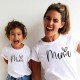 Mommy and Me T shirt Butterfly Letter Striped Home Print Black White Red Short Sleeve Active Matching Outfits Mommy and Me T shirt Butterfly Letter Striped Home Print Black White Red Short Sleeve Active Matching Outfits