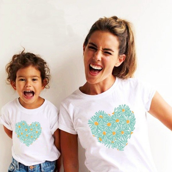 Mommy and Me T shirt Butterfly Letter Striped Home Print Black White Red Short Sleeve Active Matching Outfits Mommy and Me T shirt Butterfly Letter Striped Home Print Black White Red Short Sleeve Active Matching Outfits