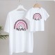 Mommy and Me T shirt Butterfly Letter Striped Home Print Black White Red Short Sleeve Active Matching Outfits Mommy and Me T shirt Butterfly Letter Striped Home Print Black White Red Short Sleeve Active Matching Outfits