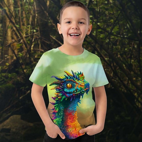 Boys 3D Graphic Animal Dinosaur T shirt Short Sleeve 3D Print Summer Spring Active Sports Fashion Polyester Kids 3-12 Years Outdoor Casual Daily Regular Fit Boys 3D Graphic Animal Dinosaur T shirt Short Sleeve 3D Print Summer Spring Active Sports Fashion Polyester Kids 3-12 Years Outdoor Casual Daily Regular Fit