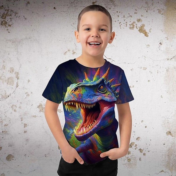 Boys 3D Graphic Animal Dinosaur T shirt Short Sleeve 3D Print Summer Spring Active Sports Fashion Polyester Kids 3-12 Years Outdoor Casual Daily Regular Fit Boys 3D Graphic Animal Dinosaur T shirt Short Sleeve 3D Print Summer Spring Active Sports Fashion Polyester Kids 3-12 Years Outdoor Casual Daily Regular Fit