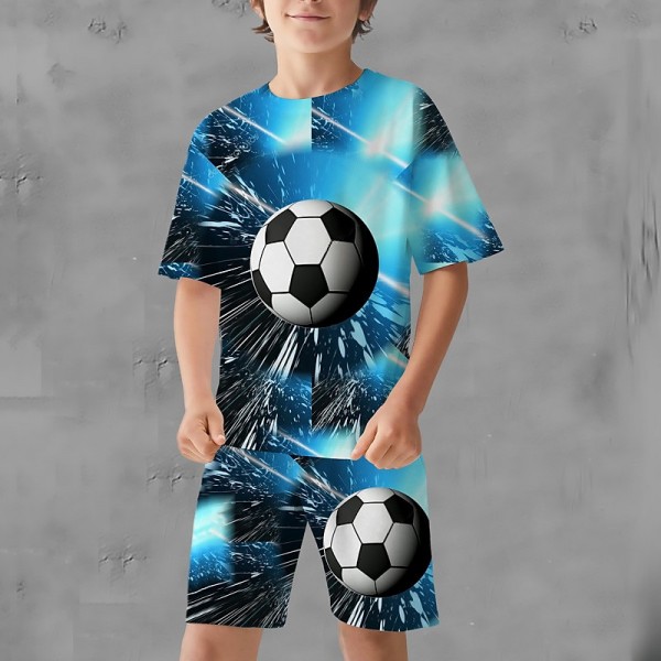 Boys 3D Graphic Football T-shirt & Shorts T-shirt Set Clothing Set Short Sleeve 3D prints Summer Spring Active Sports Fashion Polyester Kids 3-13 Years Outdoor Street Vacation Regular Fit Boys 3D Graphic Football T-shirt & Shorts T-shirt Set Clothing Set Short Sleeve 3D prints Summer Spring Active Sports Fashion Polyester Kids 3-13 Years Outdoor Street Vacation Regular Fit