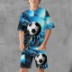 Boys 3D Graphic Football T-shirt & Shorts T-shirt Set Clothing Set Short Sleeve 3D prints Summer Spring Active Sports Fashion Polyester Kids 3-13 Years Outdoor Street Vacation Regular Fit Boys 3D Graphic Football T-shirt & Shorts T-shirt Set Clothing Set Short Sleeve 3D prints Summer Spring Active Sports Fashion Polyester Kids 3-13 Years Outdoor Street Vacation Regular Fit