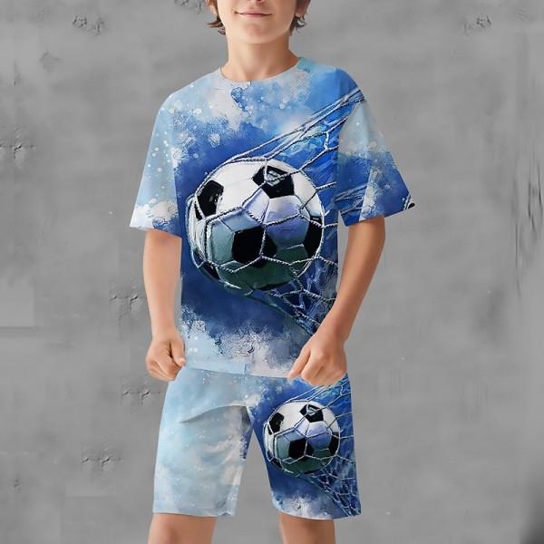Boys 3D Graphic Football T-shirt & Shorts T-shirt Set Clothing Set Short Sleeve 3D prints Summer Spring Active Sports Fashion Polyester Kids 3-13 Years Outdoor Street Vacation Regular Fit Boys 3D Graphic Football T-shirt & Shorts T-shirt Set Clothing Set Short Sleeve 3D prints Summer Spring Active Sports Fashion Polyester Kids 3-13 Years Outdoor Street Vacation Regular Fit