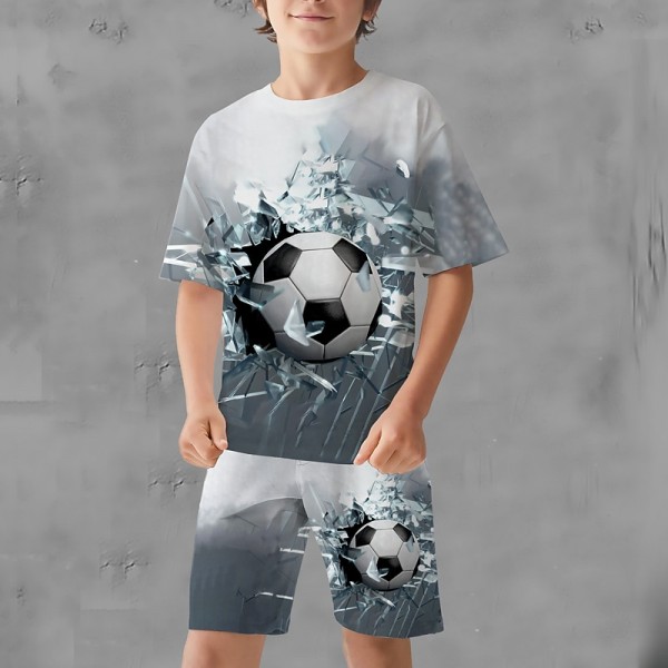 Boys 3D Graphic Football T-shirt & Shorts T-shirt Set Clothing Set Short Sleeve 3D prints Summer Spring Active Sports Fashion Polyester Kids 3-13 Years Outdoor Street Vacation Regular Fit Boys 3D Graphic Football T-shirt & Shorts T-shirt Set Clothing Set Short Sleeve 3D prints Summer Spring Active Sports Fashion Polyester Kids 3-13 Years Outdoor Street Vacation Regular Fit
