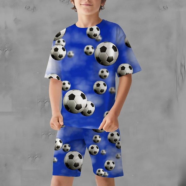 Boys 3D Graphic Football T-shirt & Shorts T-shirt Set Clothing Set Short Sleeve 3D prints Summer Spring Active Sports Fashion Polyester Kids 3-13 Years Outdoor Street Vacation Regular Fit Boys 3D Graphic Football T-shirt & Shorts T-shirt Set Clothing Set Short Sleeve 3D prints Summer Spring Active Sports Fashion Polyester Kids 3-13 Years Outdoor Street Vacation Regular Fit