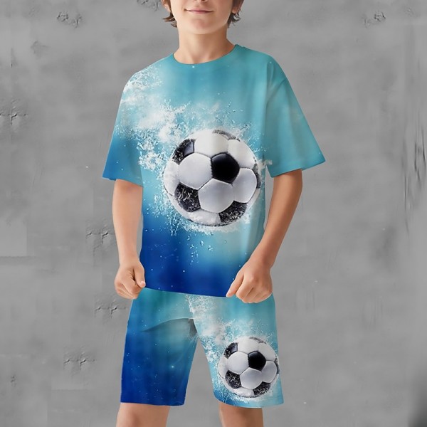 Boys 3D Graphic Football T-shirt & Shorts T-shirt Set Clothing Set Short Sleeve 3D prints Summer Spring Active Sports Fashion Polyester Kids 3-13 Years Outdoor Street Vacation Regular Fit Boys 3D Graphic Football T-shirt & Shorts T-shirt Set Clothing Set Short Sleeve 3D prints Summer Spring Active Sports Fashion Polyester Kids 3-13 Years Outdoor Street Vacation Regular Fit