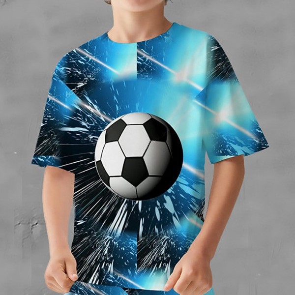 Boys 3D Graphic Football T-shirt & Shorts T-shirt Set Clothing Set Short Sleeve 3D prints Summer Spring Active Sports Fashion Polyester Kids 3-13 Years Outdoor Street Vacation Regular Fit Boys 3D Graphic Football T-shirt & Shorts T-shirt Set Clothing Set Short Sleeve 3D prints Summer Spring Active Sports Fashion Polyester Kids 3-13 Years Outdoor Street Vacation Regular Fit