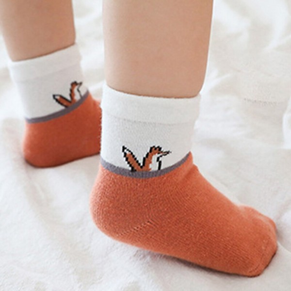 Toddler Unisex 5 Pairs Socks Fox series cat series Love series Striped Jacquard Spring Fall Cute Home 1-5 Years Toddler Unisex 5 Pairs Socks Fox series cat series Love series Striped Jacquard Spring Fall Cute Home 1-5 Years