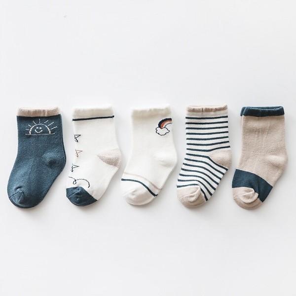 Toddler Unisex 5 Pairs Socks Fox series cat series Love series Striped Jacquard Spring Fall Cute Home 1-5 Years Toddler Unisex 5 Pairs Socks Fox series cat series Love series Striped Jacquard Spring Fall Cute Home 1-5 Years