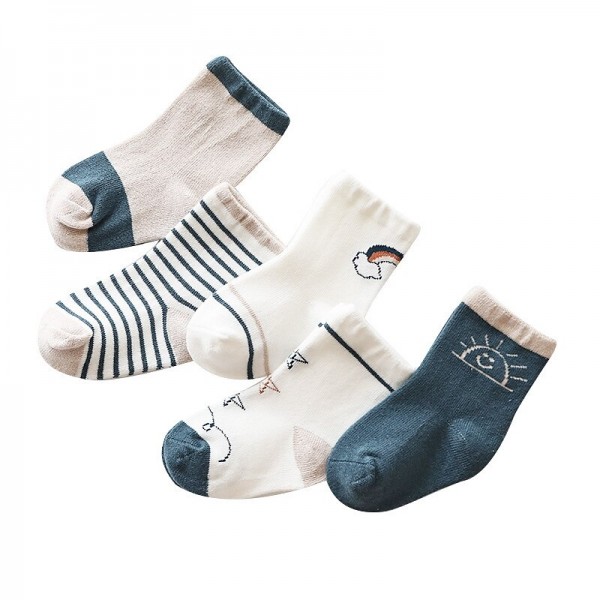 Toddler Unisex 5 Pairs Socks Fox series cat series Love series Striped Jacquard Spring Fall Cute Home 1-5 Years Toddler Unisex 5 Pairs Socks Fox series cat series Love series Striped Jacquard Spring Fall Cute Home 1-5 Years