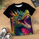 Boys 3D Graphic Animal Dinosaur T shirt Tee Short Sleeve 3D Print Summer Spring Active Sports Fashion Polyester Kids 3-12 Years Outdoor Casual Daily Regular Fit