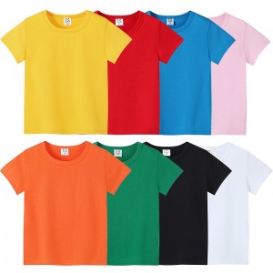 Kids Boys T shirt Tee Solid Color Short Sleeve Cotton Children Top Outdoor Neutral Daily Summer Black 2-12 Years