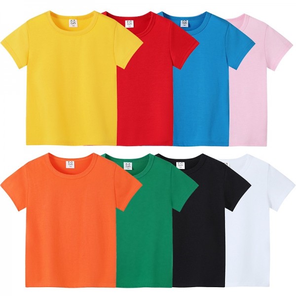 Kids Boys T shirt Tee Solid Color Short Sleeve Cotton Children Top Outdoor Neutral Daily Summer Black 2-12 Years Kids Boys T shirt Tee Solid Color Short Sleeve Cotton Children Top Outdoor Neutral Daily Summer Black 2-12 Years
