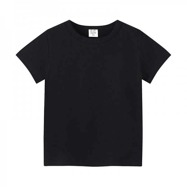 Kids Boys T shirt Tee Solid Color Short Sleeve Cotton Children Top Outdoor Neutral Daily Summer Black 2-12 Years Kids Boys T shirt Tee Solid Color Short Sleeve Cotton Children Top Outdoor Neutral Daily Summer Black 2-12 Years