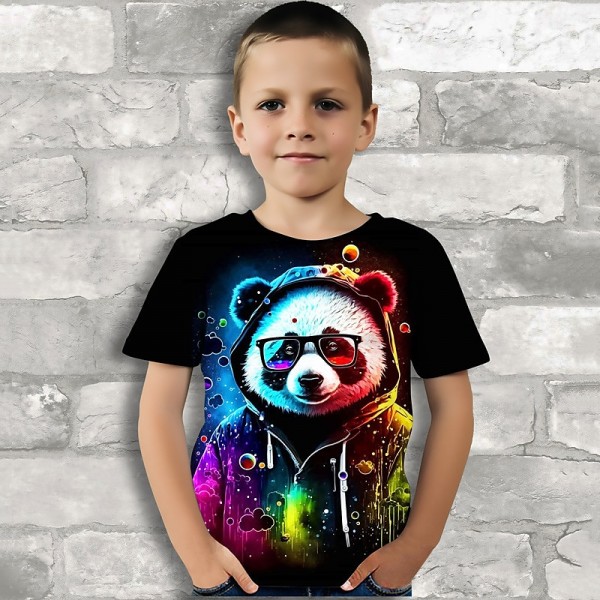 Boys 3D Graphic Animal Panda T shirt Tee Short Sleeve 3D Print Summer Spring Active Sports Fashion Polyester Kids 3-12 Years Outdoor Casual Daily Regular Fit Boys 3D Graphic Animal Panda T shirt Tee Short Sleeve 3D Print Summer Spring Active Sports Fashion Polyester Kids 3-12 Years Outdoor Casual Daily Regular Fit