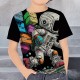 Boys 3D Graphic Astronaut T shirt Tee Short Sleeve 3D Print Summer Spring Active Sports Fashion Polyester Kids 3-12 Years Outdoor Casual Daily Regular Fit