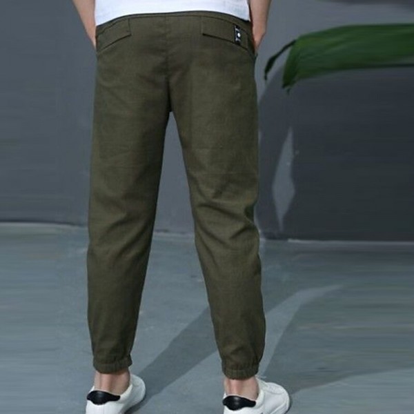 Boy Linen Pants Trousers Pocket Solid Color Breathable Comfort Pants Outdoor Cool Daily Basic Army Green Navy Blue Khaki Mid Waist Boy Linen Pants Trousers Pocket Solid Color Breathable Comfort Pants Outdoor Cool Daily Basic Army Green Navy Blue Khaki Mid Waist