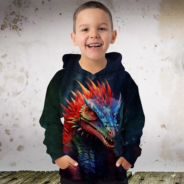 Boys 3D Graphic Animal Dinosaur Hoodie Long Sleeve 3D Print Summer Spring Fall Fashion Streetwear Cool Polyester Kids 3-12 Years Outdoor Casual Daily Regular Fit Boys 3D Graphic Animal Dinosaur Hoodie Long Sleeve 3D Print Summer Spring Fall Fashion Streetwear Cool Polyester Kids 3-12 Years Outdoor Casual Daily Regular Fit