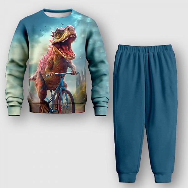 Boys 3D Animal Dinosaur Sweatshirt & Pants Long Sleeve 3D Printing Fall Winter Active Fashion Cool Polyester Kids 3-12 Years Outdoor Street Vacation Regular Fit Boys 3D Animal Dinosaur Sweatshirt & Pants Long Sleeve 3D Printing Fall Winter Active Fashion Cool Polyester Kids 3-12 Years Outdoor Street Vacation Regular Fit