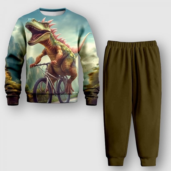 Boys 3D Animal Dinosaur Sweatshirt & Pants Long Sleeve 3D Printing Fall Winter Active Fashion Cool Polyester Kids 3-12 Years Outdoor Street Vacation Regular Fit Boys 3D Animal Dinosaur Sweatshirt & Pants Long Sleeve 3D Printing Fall Winter Active Fashion Cool Polyester Kids 3-12 Years Outdoor Street Vacation Regular Fit