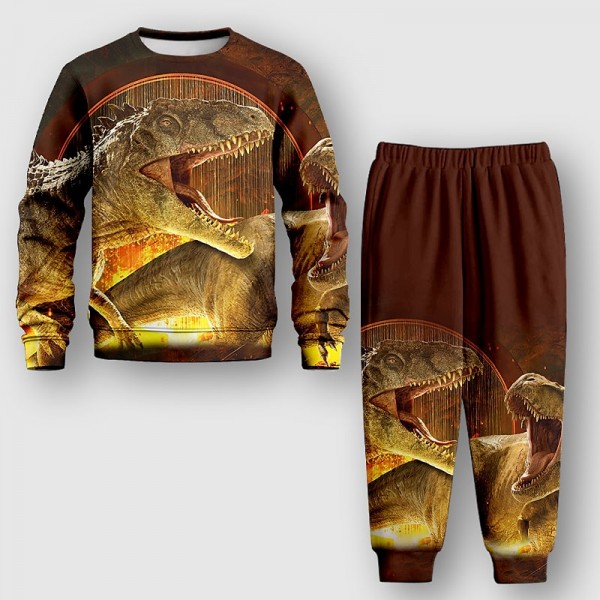 Boys 3D Animal Dinosaur Sweatshirt & Pants Long Sleeve 3D Printing Fall Winter Active Fashion Cool Polyester Kids 3-12 Years Outdoor Street Vacation Regular Fit Boys 3D Animal Dinosaur Sweatshirt & Pants Long Sleeve 3D Printing Fall Winter Active Fashion Cool Polyester Kids 3-12 Years Outdoor Street Vacation Regular Fit